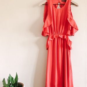 Nasty Gal Cut-Out & About Ruffle Dress
